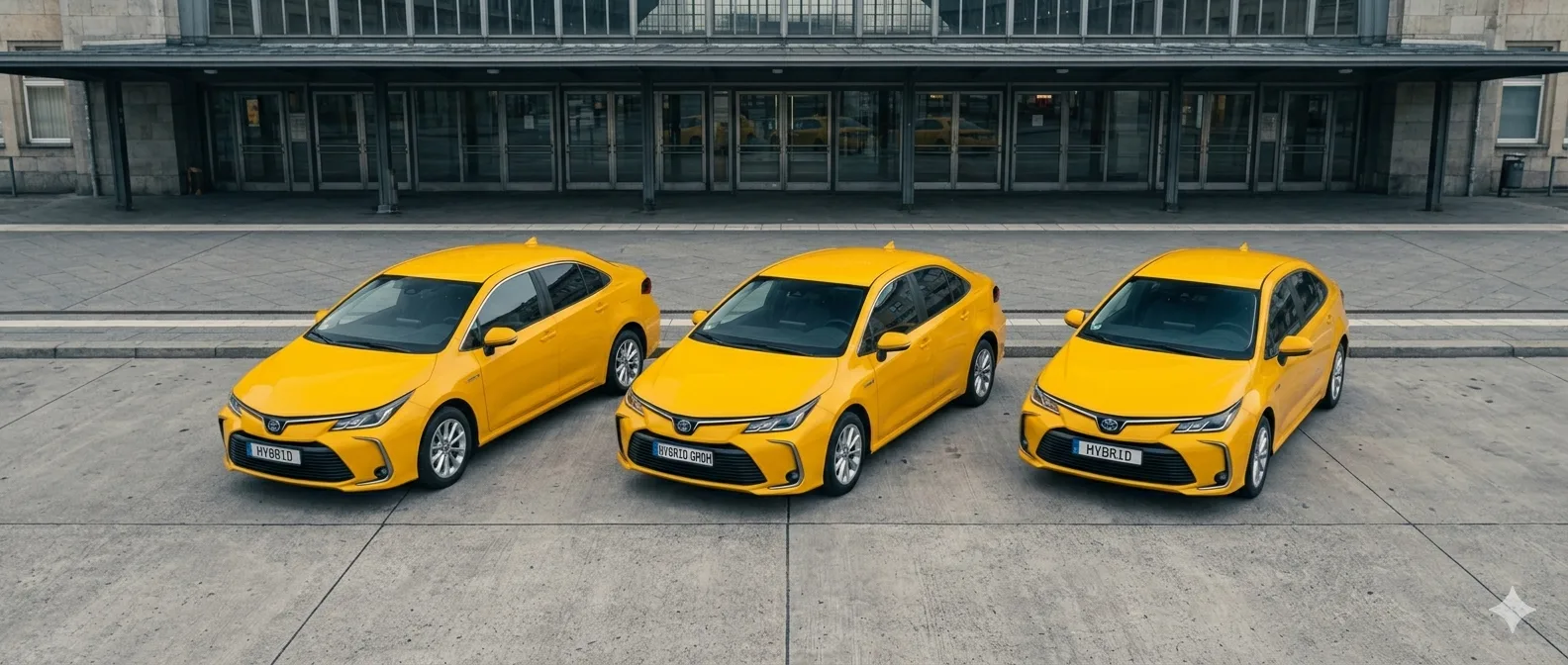 Hybrid Taxi fleet on the move