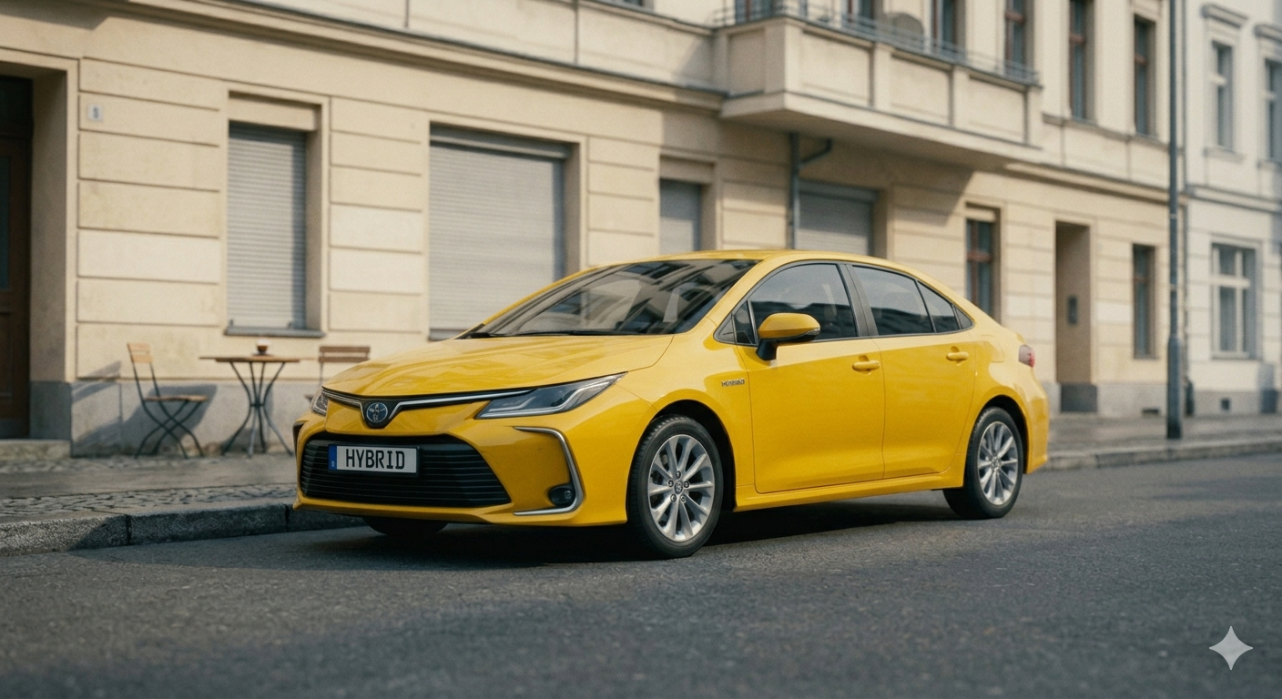 Hybrid Taxi waiting curbside